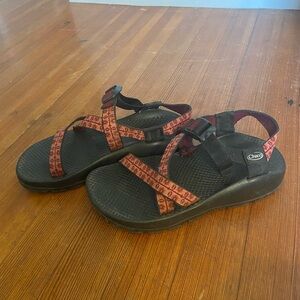 Chaco Black and Pink Sandals